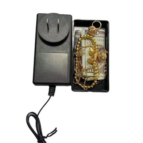Fyrdyn Contenedor Para Ocultar Cargador De Portátil,Seguro para Ocultar Dinero y Objetos de | Organización para Viajes Seguridad Coche Tarjetas Eventos Playa Camping