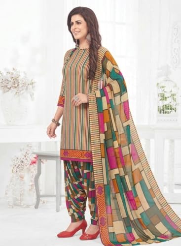 Image of Priyashi Women Unstiched Crepe dress materials | Crepe Salwar Suit for women with dupatta | suit material for women unstitched