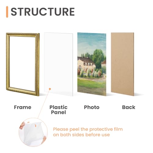 Image of upsimples Vintage 12x16 Picture Frame, Antique Gold Frames, 2 Pack | Gold Picture Frames, Fits 12 x 16 Photos, Elegant Vintage Design, Wall or Tabletop Decor, for Wedding or Family Memorie