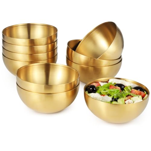 10 Piezas Tazones Dorados de Acero Inoxidable 30 oz miniatura 1