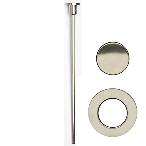 PF WaterWorks PF0776PopUp Drain Trim Kit (Stopper Cap, Flange, Pull Rod) - Replacement/Upgrade Only for EasyPOPUP, ClogFREE, FlexPOPUP, SinkSTRAIN Pop-Up DrainBrushed Nickel1Piece, Brushed Nickel