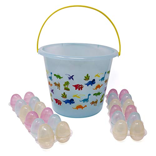 PTI Group Jumbo Blue Color Changing Bucket Kit with 24 ct, Color Changing Easter Eggs, Multiple Colors