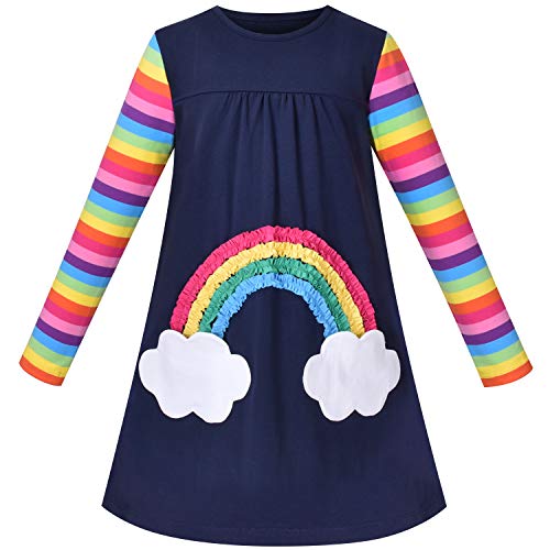 Image of Sunny Fashion Girls Outfit Set 2 Piece Cotton Heart Casual Dresss Top Pants