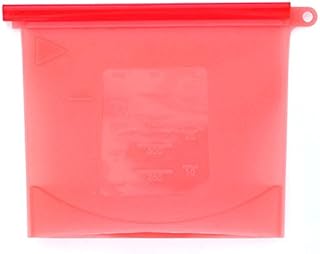 Reusable Silicone Food Storage Bag, Food Grade Airtight Seal Versatile Preservation Fresh Bag Container for Fruits Vegetables Meat Sandwich Milk Soup (Transparent)