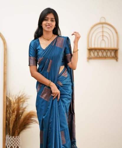Image of Avantika Fashion Women's Kanjivaram Soft Silk Banarasi Sarees With Blouse Piece For Women