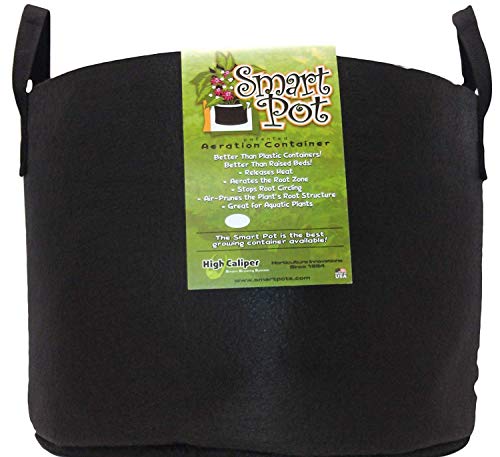 Smart Pots 14020H 14020 Fabric Pot 20-Gal Black with Strap Handles