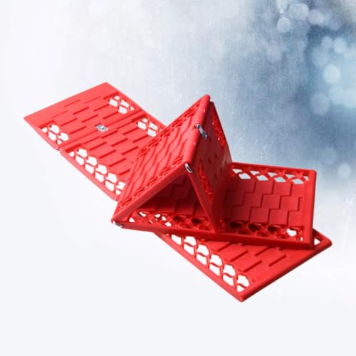 Placas Antideslizantes Plegables para Coche | 1 Par de Planchas de Goma Color Rojo 5