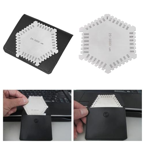 Peine de película húmeda de acero inoxidable para medir espesor miniatura 3