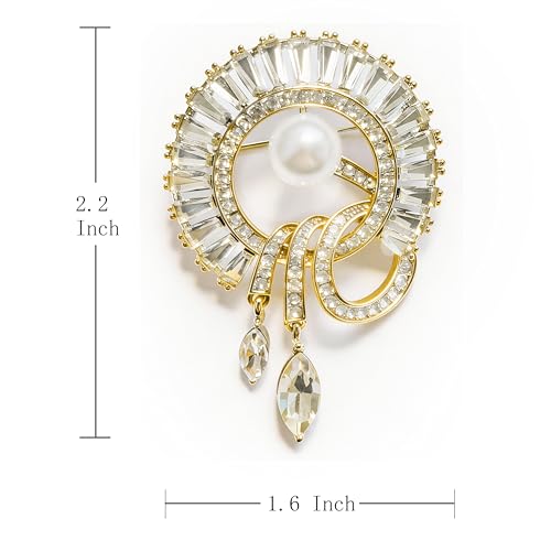 Image of Brooch Pins for Women Rinestone Fashion Statement Jewelry