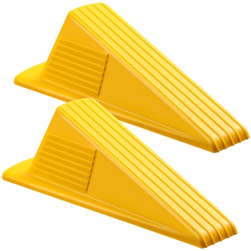 Frienda 2 Pcs Jumbo Door Stoppers Heavy Duty Rubber Doorstop, Yellow