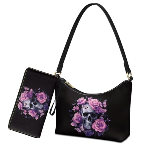 Portefeuille pour femme et sac à bandoulière Lotusorchid contre le désordre du quotidien