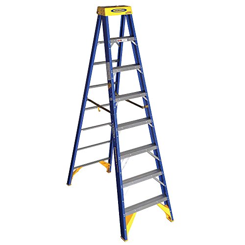 Stepladder, Fiberglass, 8 ft. H, 375 lb Capacity