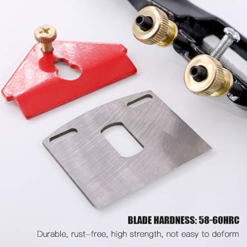 Glarks 2Pcs 10" Adjustable Spokeshave Plane with Flat Base and Metal Blade Wood Working Hand Tool and 2 Extra Blades for Wood Craft 4 Glarks 2Pcs 10" Adjustable Spokeshave Plane with Flat Base and Metal Blade Wood Working Hand Tool and 2 Extra Blades for Wood Craft - Image 4