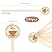 100Pcs Coffee Stirrers-5.9 Inch Natural Wooden Stir Sticks with Round Ends, Disposable Biodegradable Cafe Grade Coffee Stir Sticks Wood Beverage Mixer for Coffee Cocktails Milk Tea