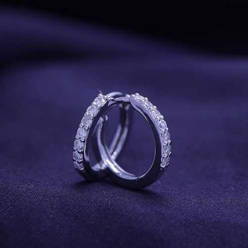 1/4 Carat (ctw) Round Cut Lab Grown Diamond Hoop Earrings For Women In 14k Gold Over 925 Sterling Silver Jewelry Gifts For Her (0.25 Cttw)4