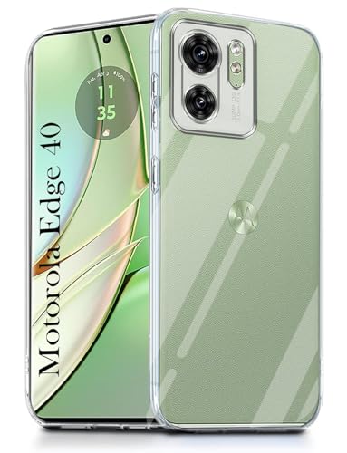 Image of Jkobi Back Case Cover for Motorola Moto Edge 40 (Silicone Clear Shockproof Case with Camera Protection | Soft and Flexible | Transparent)