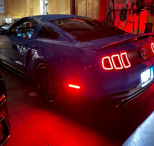 Lámpara LED lateral trasera roja para Ford Mustang 2010-14 miniatura 4
