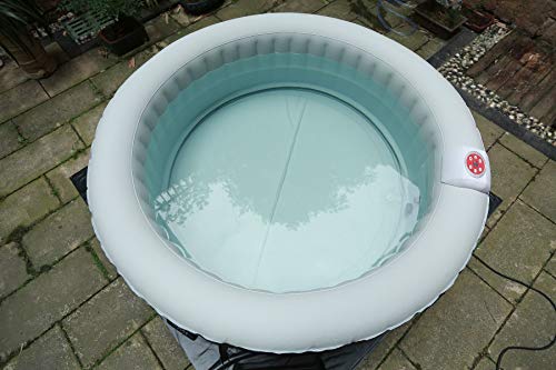 BeneoSpa Tragbarer aufblasbarer Whirlpool, für 4 Personen, 130 Massagedüsen, Braun weiß – Bild 5