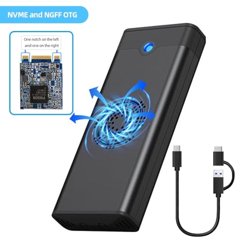 Caja externa SSD M.2 NVME con ventilador y Puerto Type-C miniatura 2