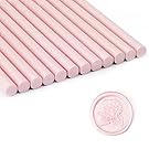 HOSAIL Metallic Champagne Rose Wax Seal Sticks, Glue Gun Sealing Wax Sticks for Wax Seal Stamp, Great for Wedding Invitations, Letter Envelopes (Pearl Pink)