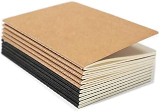 Exercise Notebook A5,10 Pack Bulk Composition Notebooks Oxford Hardback College Ruled Notepad Campus Journal 80 Page Thread Bound Black+Brown