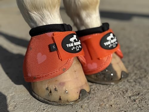 Image of 2520D Horse Bell Boots No-Turn Horse Bell Boots, Equine Ballistic Hoof Overreach Bell Boot, Pair