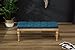 Roundhill Furniture Habit Solid Wood Button Tufted Dining Bench, Blue