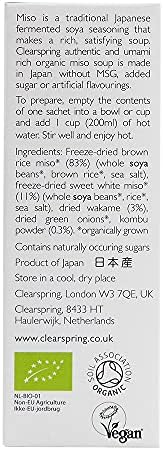 Clearspring Organic Instant Miso Soup with Sea Vegetable, 40g