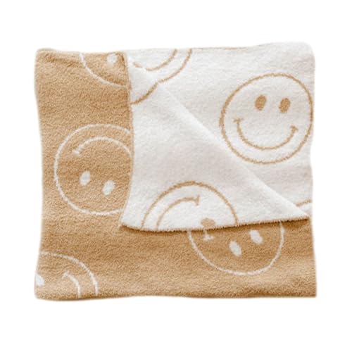 Image of forever french Baby Plush Blanket | for Infant Toddler and Newborn | Receiving Blanket | 100% Microfiber Feather Yarn | Soft Warm Cozy for Crib Stroller & Travel | 45"x45" (Smile)