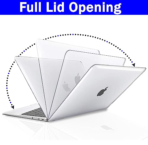 Case For Macbook Air 13 Inch, Gvtech Crystal Clear Case 2020 2019 2018 A2337 M1 A2179 A1932, Plastic Hard Shell & Keyboard Cover & Screen Protector Compatible With Macbook Air 13" Retina #TOP4