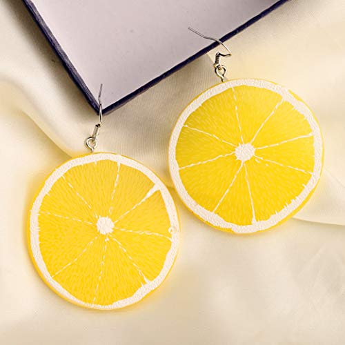 Seiraa Lemon Drop Earrings Fruit Lover Gift Acrylic Earrings Summer Gift Lemon Jewelry Fashion Jewelry For Women Girls (Lemon Earrings) #TOP3