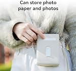 TELESIN° Magnetic Portable Photo Printer Case for Portable Instant Photo Printer, Crossbody Bags for Xiaomi Instant Printer (Case Only) White
