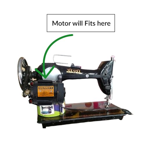 Image of Merritt sewing machine motor with Pedal regulator | 6500 RPM | AC Copper Winding | Cast Iron | Domestic sewing machine USHA, Merritt, Singer | Heavy Duty | Heat resistance.