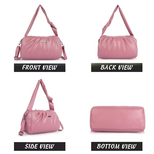 Image of Synthetic Leather Casual Top Handle Handheld Crossbody Travel Side Sling Bag For Women