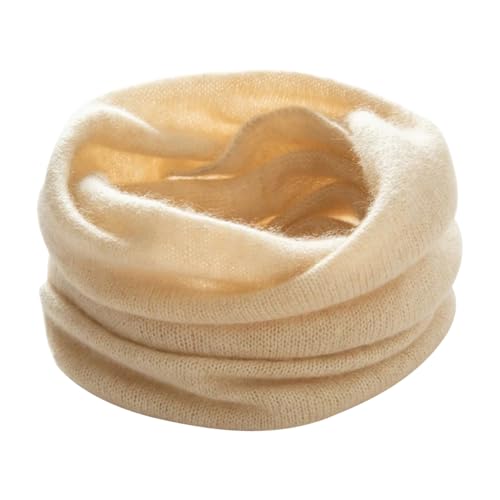 Queenbox Damen-Halstuch aus Kaschmir, modischer Halswärmer für den Winter, weicher Halsschal, Strick-Schlauchschal für Damen