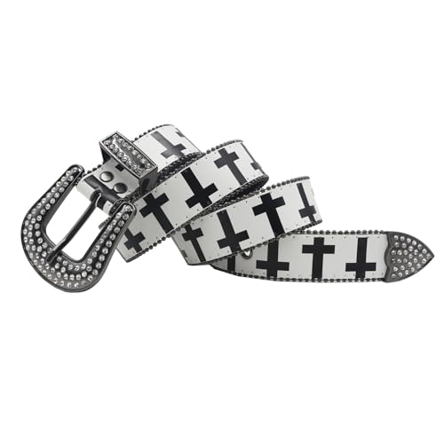 Diamond Belt Women Therian Goth Streetwear 2000s Punk Y2k Belts Vintage Grunge Emo Accessories4