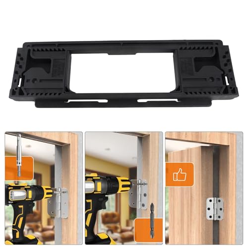 Plantilla para bisagra de puerta ajustable con rieles guía y dos mecanismos deslizantes 4
