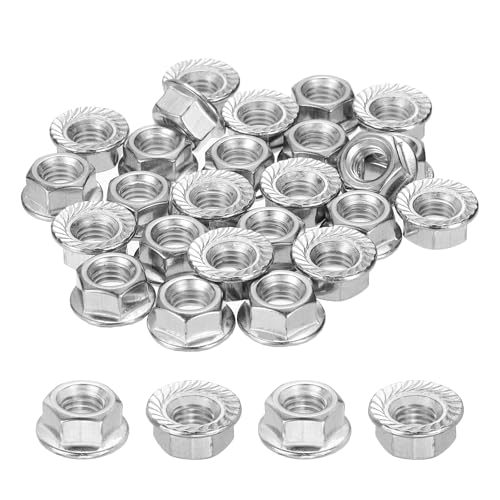 Kozelo écrous hexagonaux à brides dentelées M8-1 fin 304 inox 12pcs