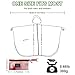 Rian c0de731 Hooded Rain Ponchos for Adult - Rain Coat and Rain Jacket with Waterproof Pocket and Zipper Suitable for Camping, Hiking, Travelling, Dyeing Pink Flower