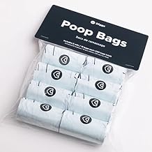 Diggs Dog Poop Bags 8-Rolls - Durable & Odor Resistant Pet Waste Bags Refill Pack - One-Hand Dispensing, Innovative No-Tear Pet Products - 120 Bag Count