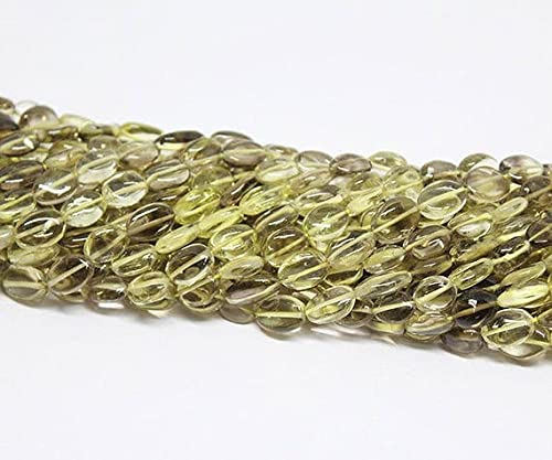 Quartz Citron fils de perles ovales lisses 8-9mm pour enfilage pro