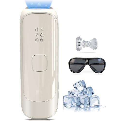 Anysea Depiladora Laser con Función Zafiro Refrigeración: 22.6J Laser Depilacion con 3 Modos, Luz Pulsada Depilacion para Uso Doméstico para La Facial, De Axilas, Línea del Bikini y Corporal