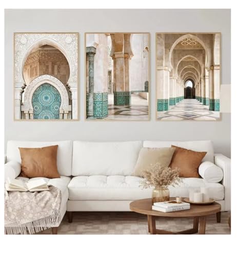 Art mural marocaine islamique et affiches d'arche pour decoration murale salon 40x60