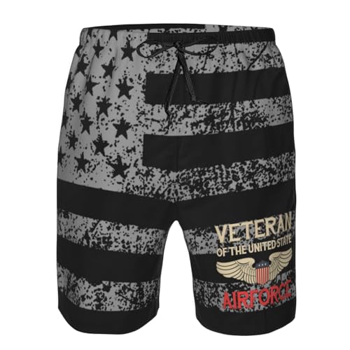 Veteran of The United States Us Air Force Men's Swim Trunks Quick Dry Beach Shorts with Pockets Mesh Lining2