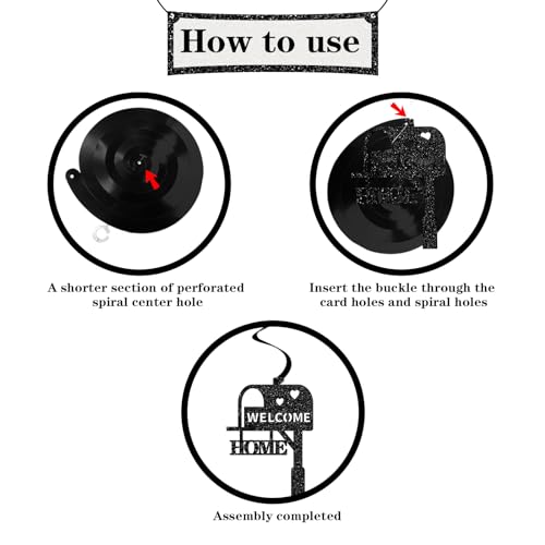 Maicaiffe Welcome Home Hanging Swirl Decorations - Glitter 20 Pcs Welcome Back Retirement Party Supplies - New Home Streamers - Housewarming Party Foil Swirls Ceiling Decorations - Image 5