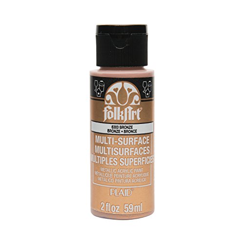 Image of FolkArt Multi-Surface Metallic Paint in Assorted Colors (2 oz), Metallic Bronze