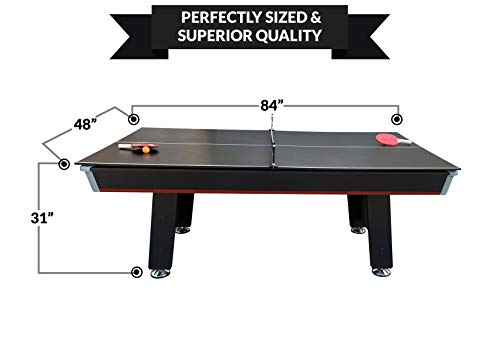 PUCK Atlas 7-Foot Air Hockey Table with Table Tennis - Thumbnail 3