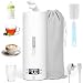 Produktbild Dreamhigh® Reisewasserkocher, 450ml Mini Wasserkocher, 300W Wasserkocher Klein aus Edelstahl, Reise Wasserkocher für Camping, Unterwegs Heizung Automatisch Abschalten für Tee,Kaffee (220V)