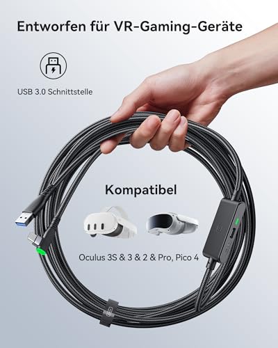 INIU-Link-Kabel-mit-Ladeanschluss-5m-Kompatibel-mit-Oculus-Meta-Quest-3Quest-21Quest-Pro-und-Pico-4PC-Steam-VR-Zubehoer-High-Speed-25Gbs-USB-C-Datenkabel-PC-zu-PC-fuer-VR-Headset-Accessories - sparfuchs24.io – Top Angebote, Tests & Preisvergleiche