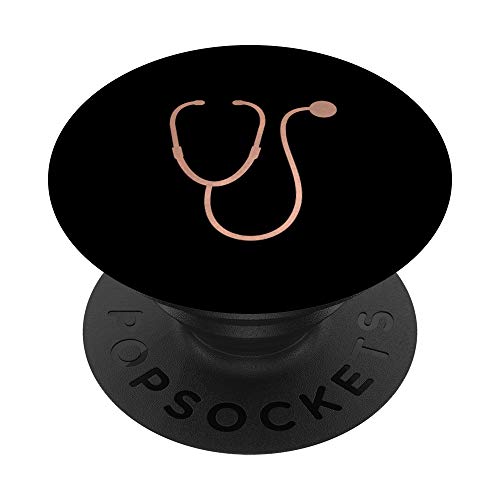 Cute Pink Stethoscope - Nursing or Med School Grad Gift PopSockets PopGrip: Swappable Grip for Phones & Tablets